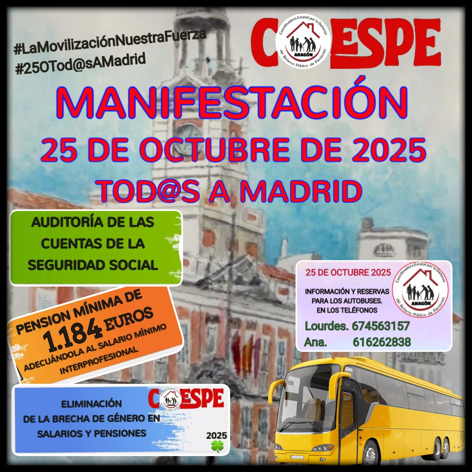 El 25 de Octubre ¡TODOS A MADRID! COESPE