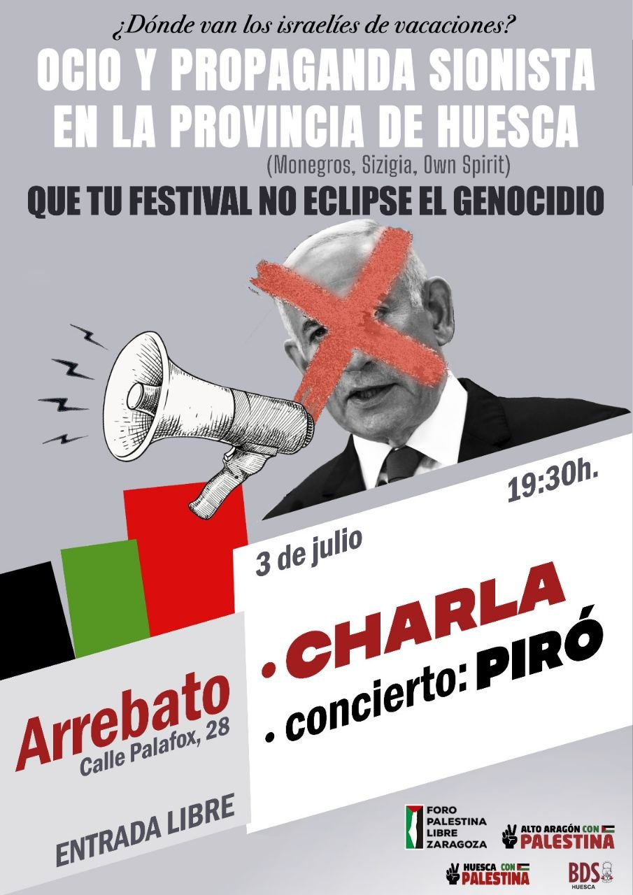 Acciones y actos contra el festival sionista SIZIGIA en el embalse de la Sotonera.