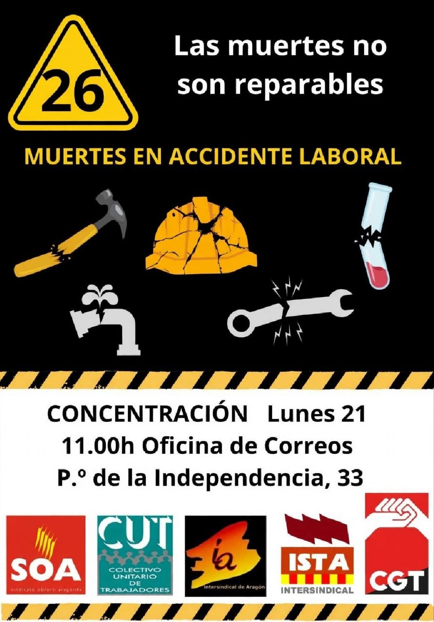 2 ASESINATOS LABORALES MAS, YA SON 26 ¡¡ESTO ES INAGUANTABLE!!