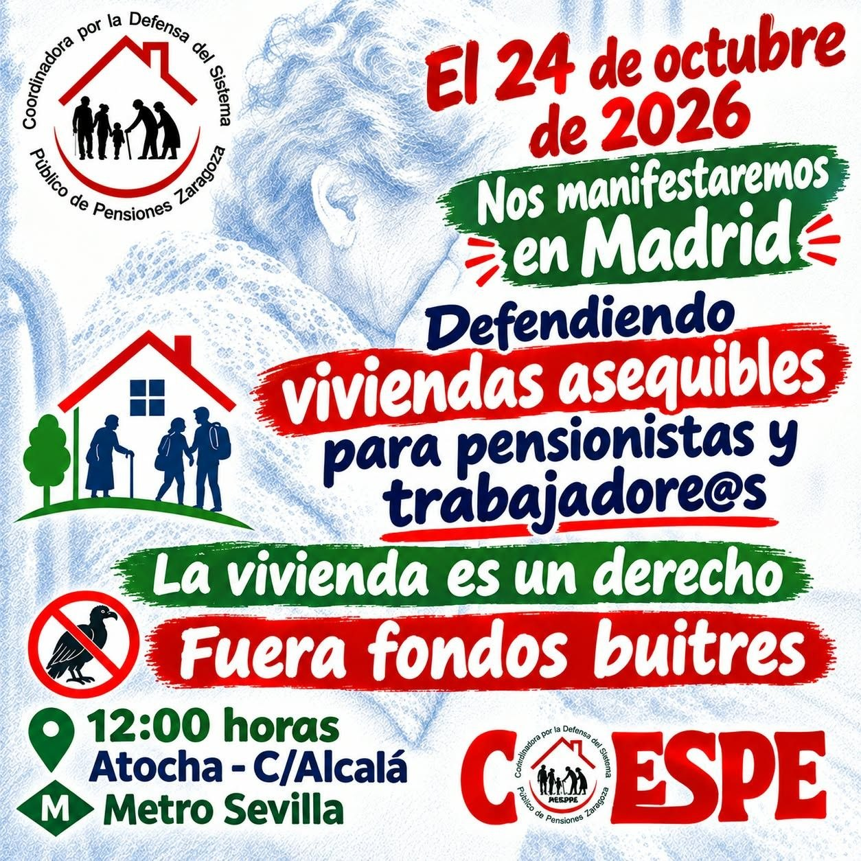 COESPE. MANIFESTACION ESTATAL EN MADRID. 24 DE OCTUBRE.